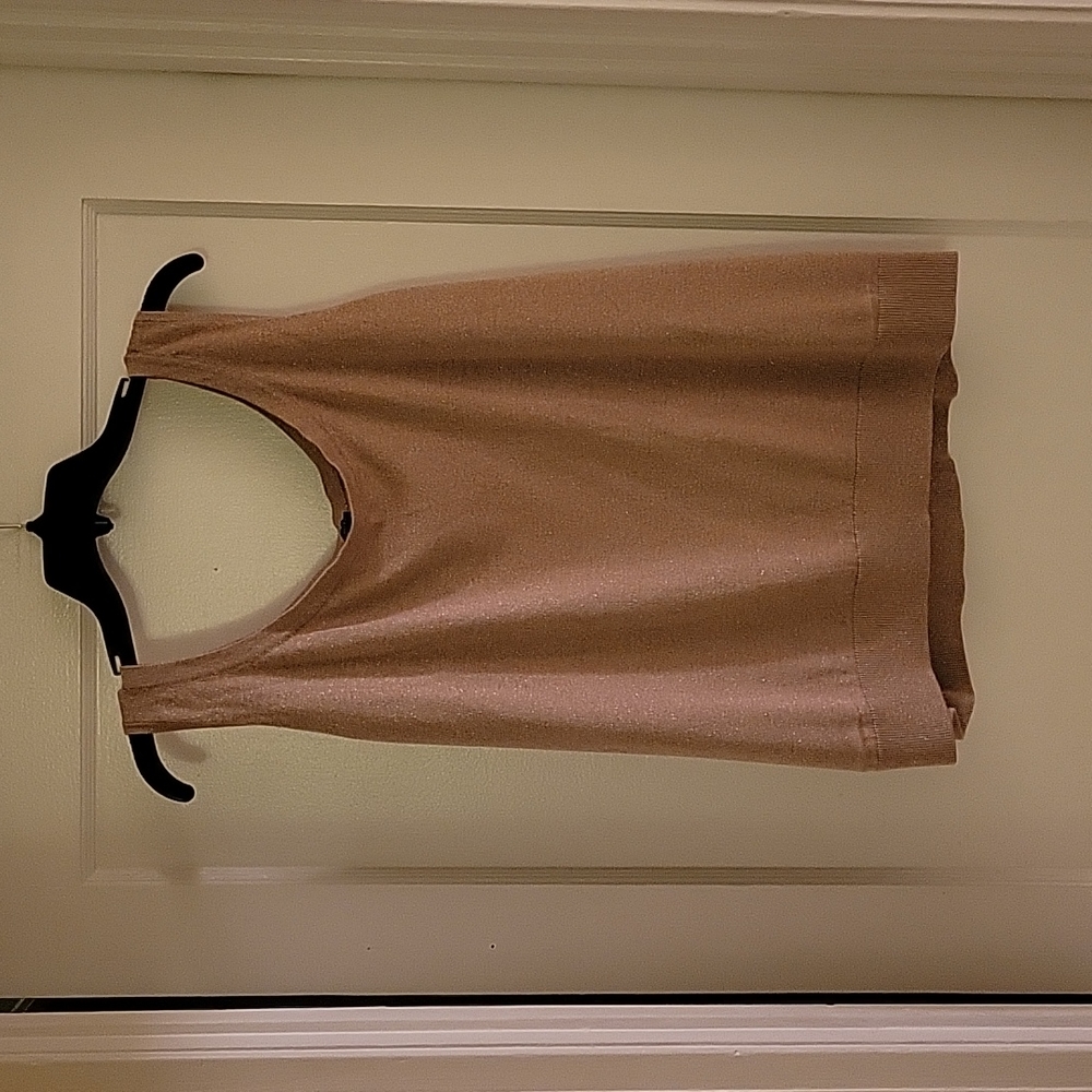 Talbots Size 2X Gold Sweater Tank and Cardigan Set